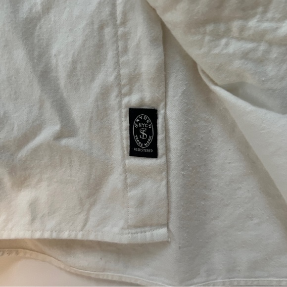 Todd Snyder Brushed Cotton Cashmere Twill Shirt in Ivory size small - Picture 4 of 7